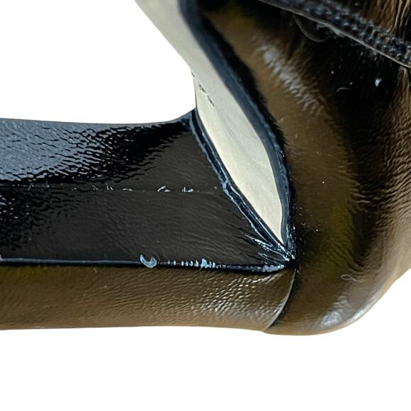 Vince Camuto Britzy Black Patent Leather Pointed Toe Bootie Size 8.5 - Picture 7 of 8